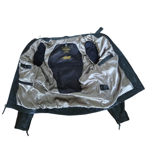 Cortech The Idol Leather Cafe Racer Style Motorcycle Jacket - Picture 3 of 6